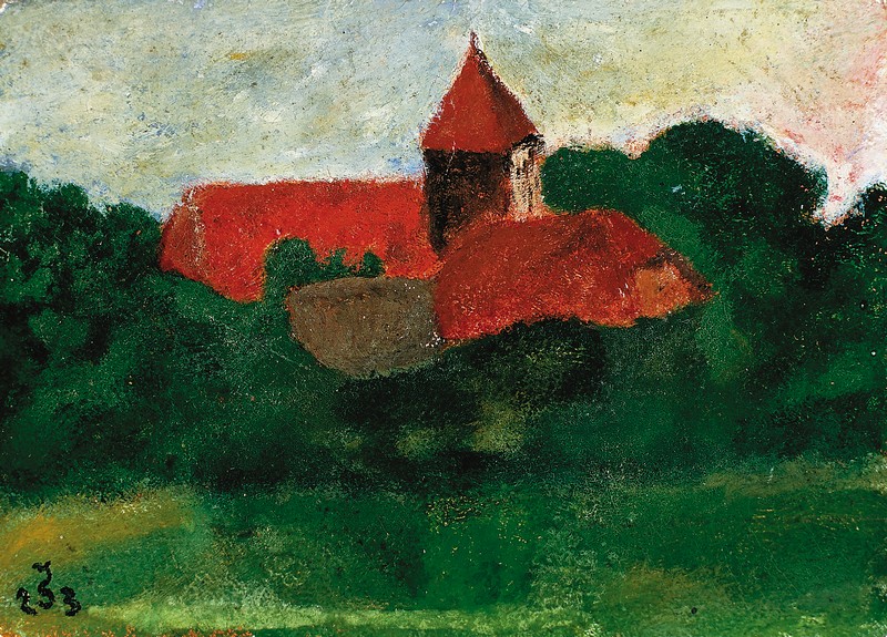 Pejzaż z kościołem