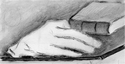 Martwa natura (książka i rękawica)