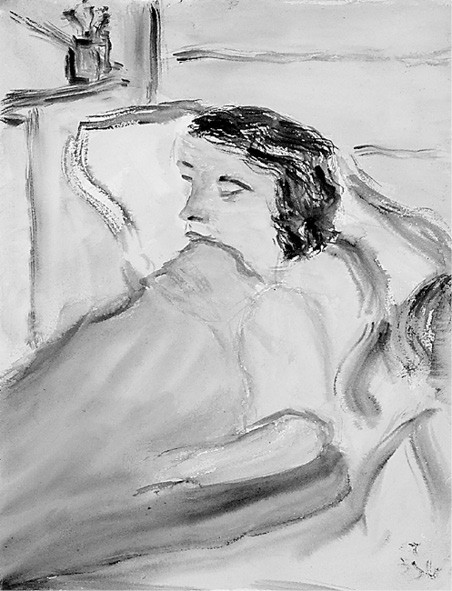 Chora żona śpiąca