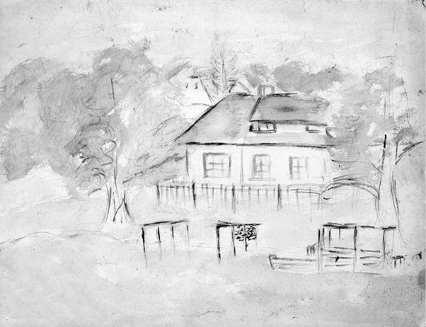 Leśniczówka w Jeziornie (szkic) 