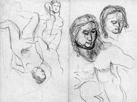 „Głowy” i „Akty” (leżące)