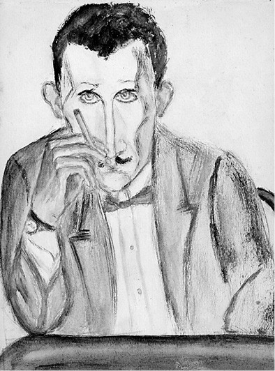 Autoportret z papierosem