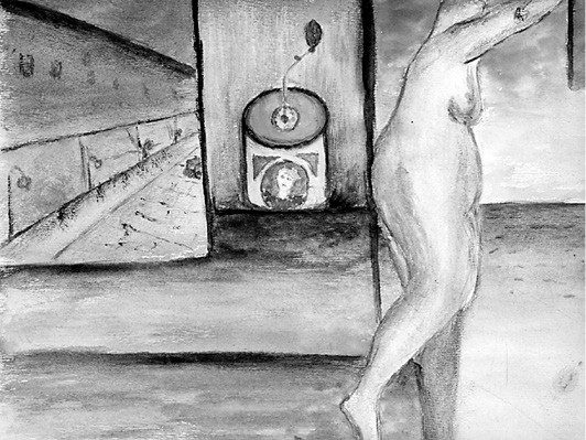 Kompozycja z aktem z profilu